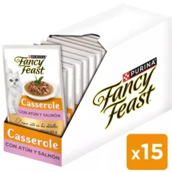 Fancy Feast - Purina Húmedos^Alimento Fancy Feast Casserole Atún Salmón 85g PACK 15 unidades