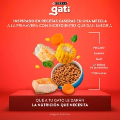Purina - Gati Adultos (1 A 7 Años)^Alimento Gati sabor Pescado y Salmón 1kg