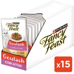 Fancy Feast - Purina Húmedos^Alimento húmedo Fancy Feast Goulash Atún 85g PACK 15 Unidades