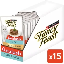 Fancy Feast - Purina Húmedos^Alimento húmedo Fancy Feast Goulash Pavo 85g PACK 15 Unidades