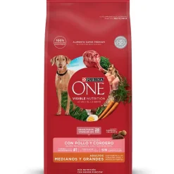 Purina One Adultos (1 A 7 Años)^Alimento para perro PURINA® ONE® Adulto Mediano y Grande Pollo y Cordero