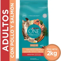 Purina One Adultos (1 A 7 Años)^Alimento seco para gato PURINA® ONE® Adulto Pollo y Salmón