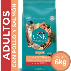 Purina One Adultos (1 A 7 Años)^Alimento seco para gato PURINA® ONE® Adulto Pollo y Salmón