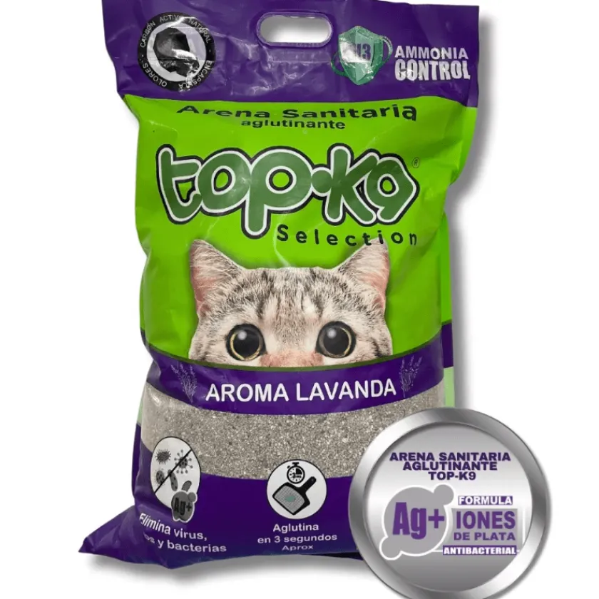 TOP K9 Arenas | Senior (+7 Años)^Arena Aglutinante Topk9 Iones De Plata/carbón Activado Lavanda 10kg