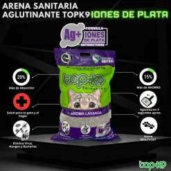 TOP K9 Arenas^Arena Aglutinante Topk9 Iones De Plata y carbón Activado Lavanda 10kg Con PALA de Regalo!