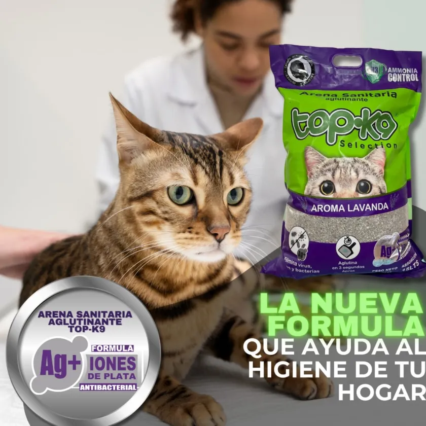 TOP K9 Arenas^Arena Aglutinante Topk9 Iones De Plata y carbón Activado Lavanda 10kg Con PALA de Regalo!