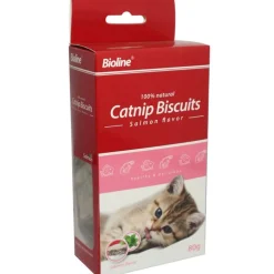 Bioline Hierba Gatera | Adiestramiento^Galletas con Catnip para Gatos 80gr