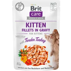 Brit Care Húmedos^Cat Pouch Kitten Sabor Pavo 85gr