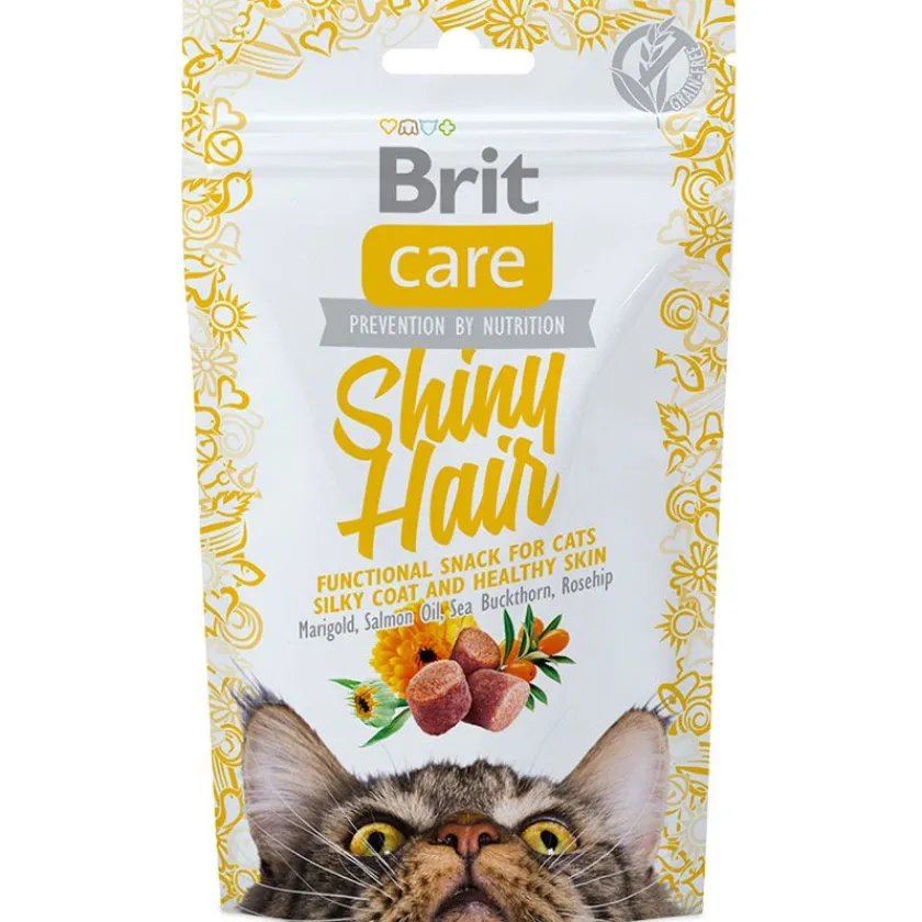 Brit Care Galletas^Cat Snack Shiny Hair 50gr