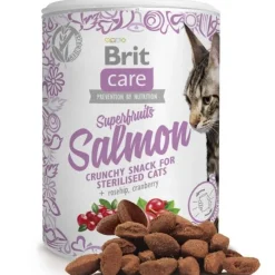 Brit Care Galletas^Cat Snack Superfruits Salmón 100gr