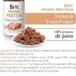 Brit Care Húmedos^Mono Protein Pavo y Papa Dulce Pack 6 Unidades