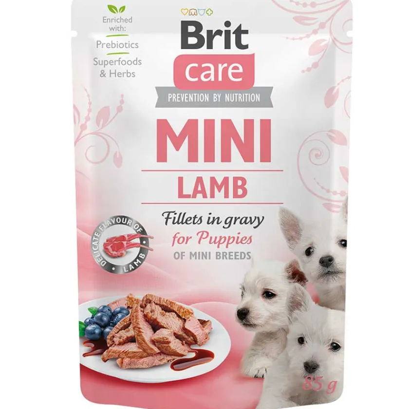 Brit Care Galletas Y Snacks | Cachorros (0 A 12 Meses)^Pouch Mini Lamb fillets in gravy for puppies 85 grs