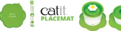 Cat it Comederos Y Fuentes De Agua^Alfombra Protectora para Fuente Gris