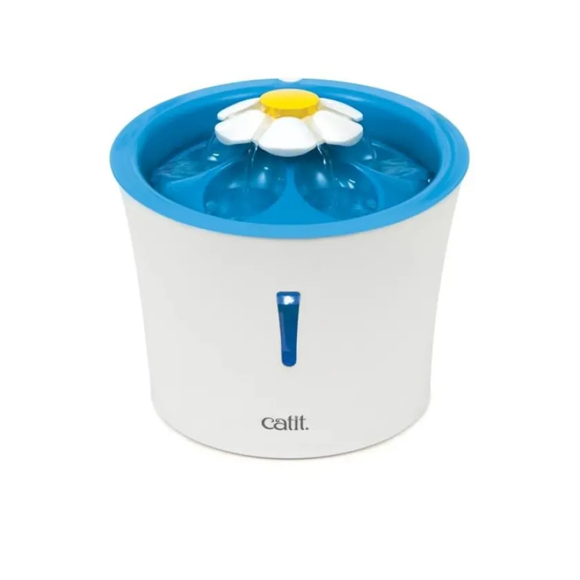 Cat it Comederos Y Fuentes De Agua^Fuente Bebedera Flor con luces Led 3Ltrs