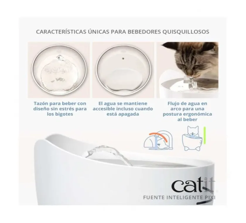 Cat it Comederos Y Fuentes De Agua^Fuente bebedera Pixi 2.5lts Celeste