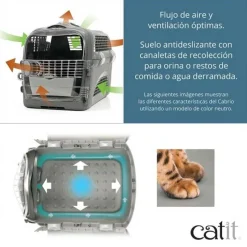 Cat it Casas Y Transportadoras Para Gatos | Casas Y Transportadoras Para Perros^Transportadora Cabrio Turqueza