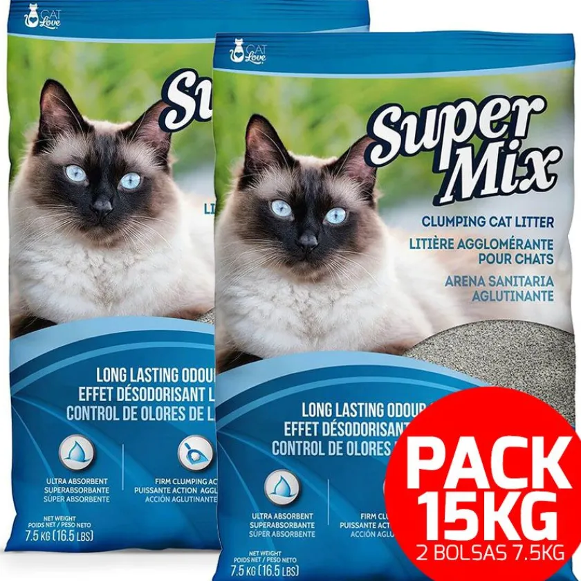 Cat Love - Super Mix Arenas^Cat Love Super Mix - Arena Sanitaria 15kg