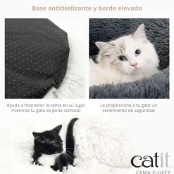 Cat it Camas^Catit Cama para gatos Fluffy Blanca