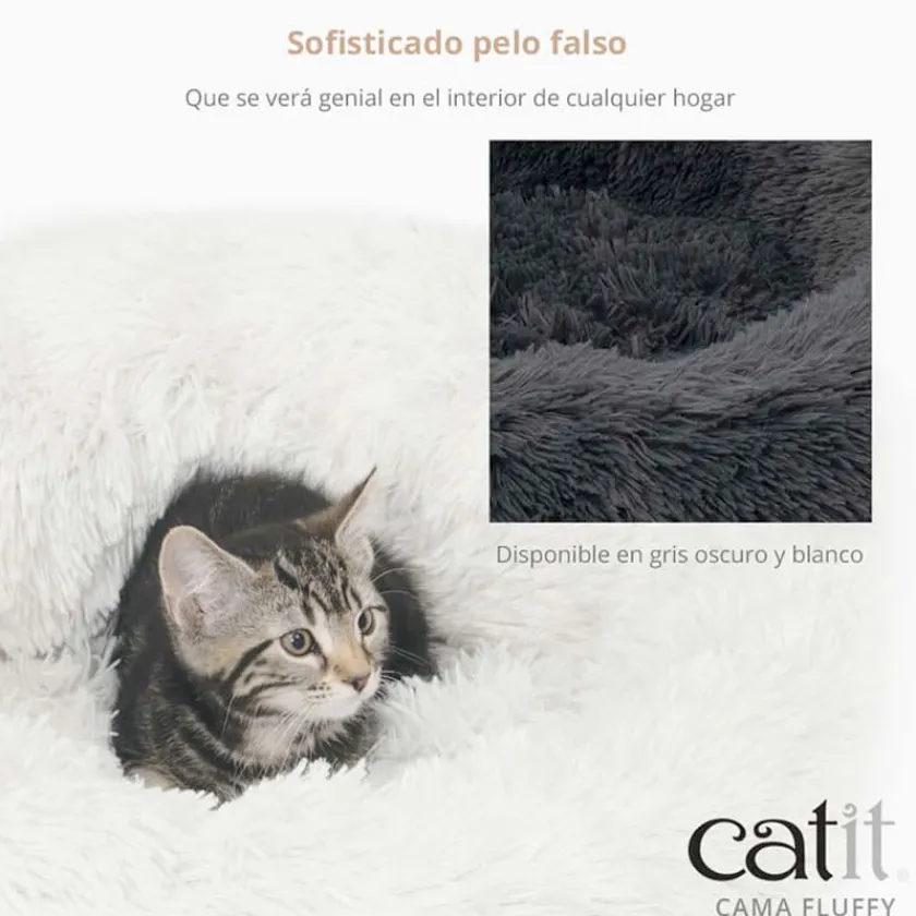 Cat it Camas^Catit Cama para gatos Fluffy Blanca