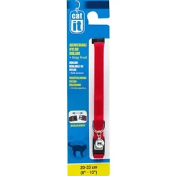 Cat it Arnes, Collares, Correas^Catit Collar Breakaway Rojo para Gatos