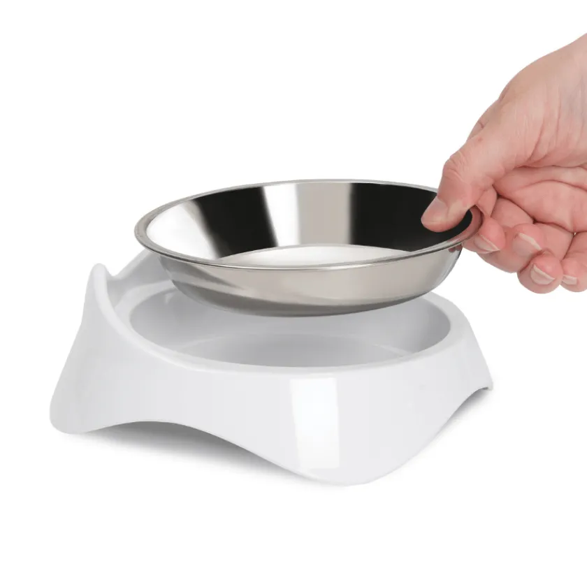 Cat it Comederos Y Fuentes De Agua | Adultos (1 A 7 Años)^Catit Pixi Comedero Borde Bajo