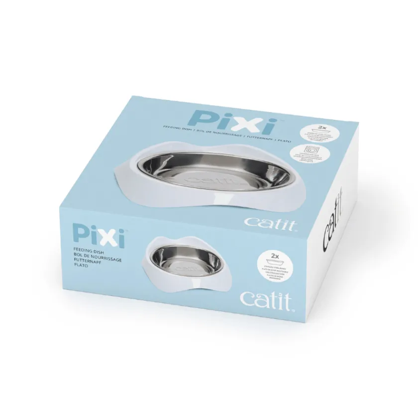 Cat it Comederos Y Fuentes De Agua | Adultos (1 A 7 Años)^Catit Pixi Comedero Borde Bajo