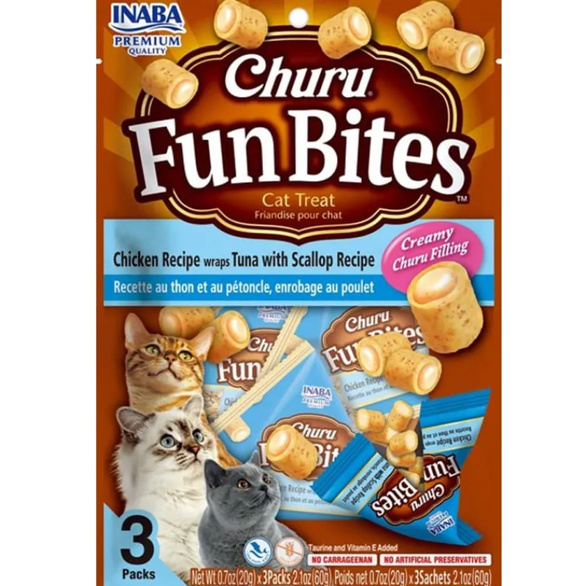 Inaba Galletas^Churu Fun Bites Atún y Ostiones 60gr