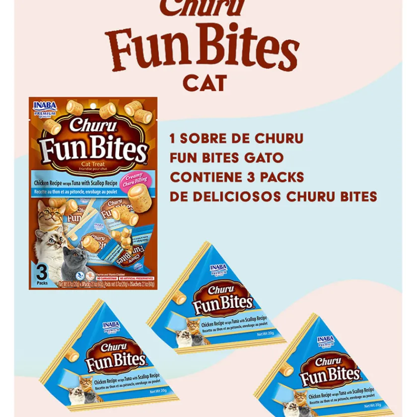 Inaba Galletas^Churu Fun Bites Atún y Ostiones 60gr