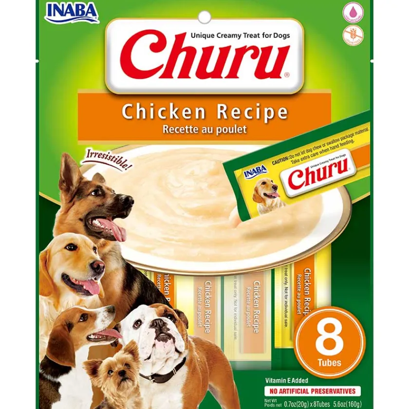 Inaba Húmedos^Churu para perros Sobre 8 Tubitos Sabor Pollo