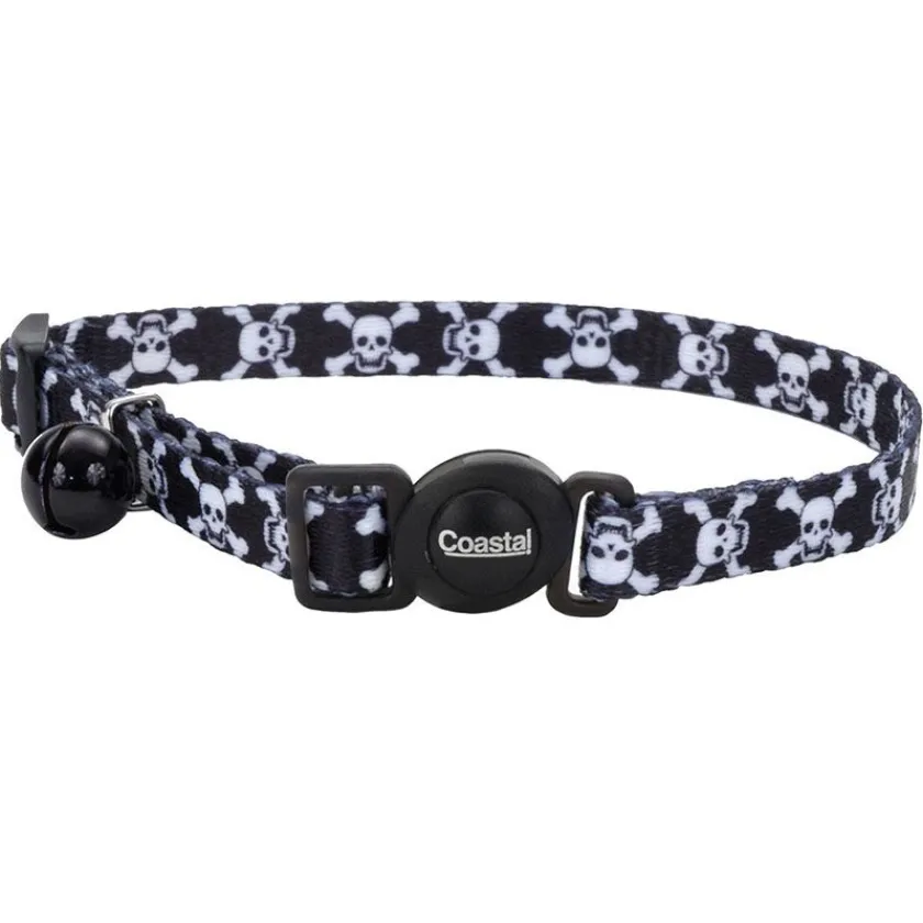 Arnes, Collares, Correas | Productos Outlet^Coastal Fashion Collar Black Skulls Cat