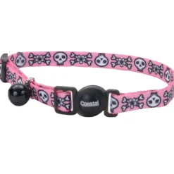 Arnes, Collares, Correas^Coastal Fashion Collar Pink Skulls Cat