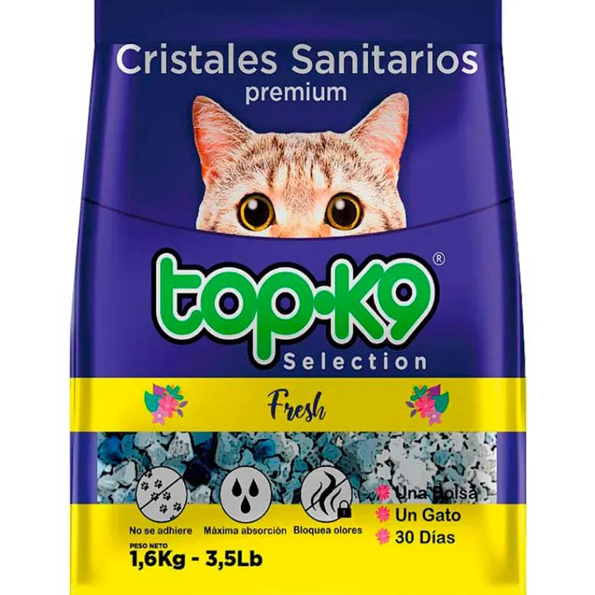 TOP K9 Limpiadores Y Desodorantes | Neutralizador De Olores^Cristales Sanitarios Fresh TopK9 1.6kg