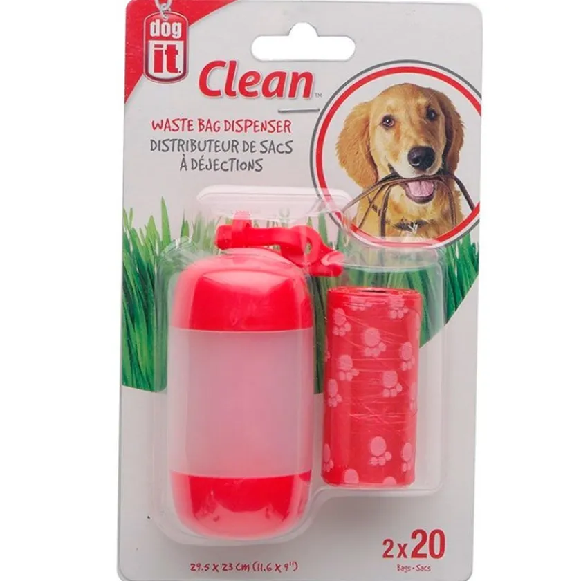 Dog It Adiestramiento | Higiene Y Aseo^Dispensador de bolsas Rojo