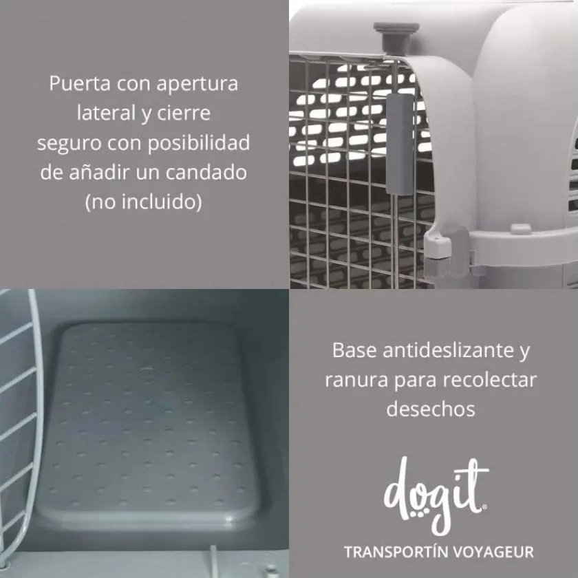 Dog It Casas Y Transportadoras Para Gatos | Casas Y Transportadoras Para Perros^Voyageur Color Fucsia y Gris Oscuro Medium
