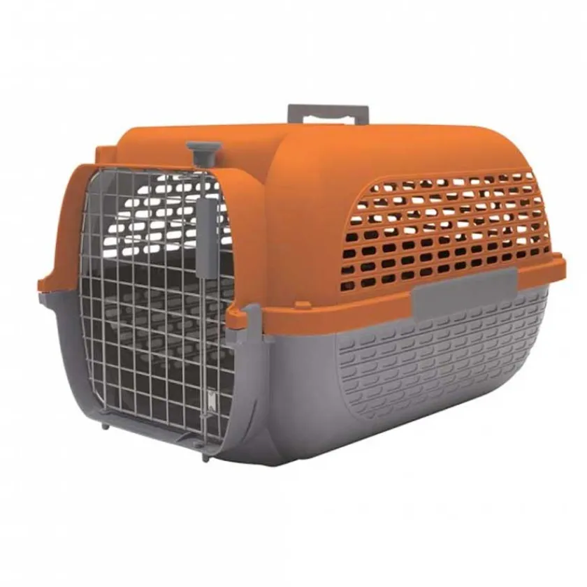 Dog It Casas Y Transportadoras Para Gatos | Casas Y Transportadoras Para Perros^Voyageur Color Naranjo con Gris Oscuro Small