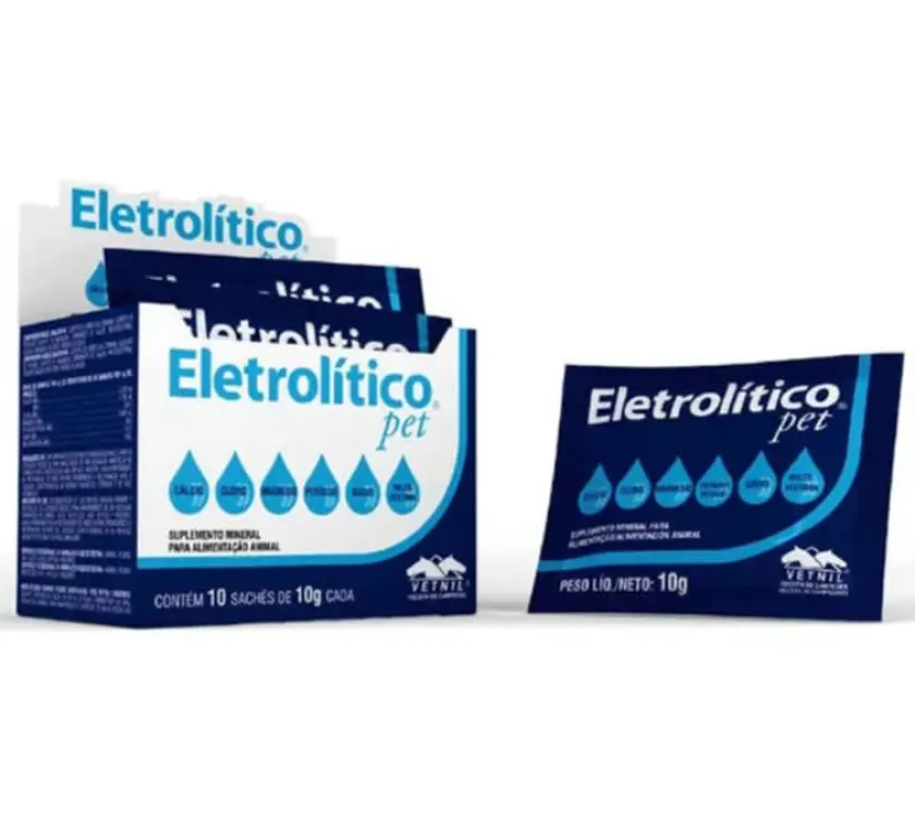 Vetnil Vitaminas Y Suplementos^Electrolítico Pet Reponedor de electrólitos mascotas - 10 Sobres 10gr c/u
