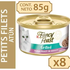 Fancy Feast - Purina Húmedos^Fancy Feast Petit Filetes de Atún 85gr x 8 Unidades (Grilled Tuna Feast in Gravy)