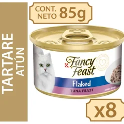 Fancy Feast - Purina Húmedos^Fancy Feast Tartare de Atún 85gr x 8 Unidades (Flaked Tuna Feast)