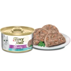 Fancy Feast - Purina Húmedos^Fancy Feast Terrine con Pavo 85gr x 8 Unidades (Chunky Turkey Feast)