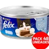 Felix - Purina Húmedos^Felix en Latas - Solo Paté de Pescado y Atún - Pack 48 unidades