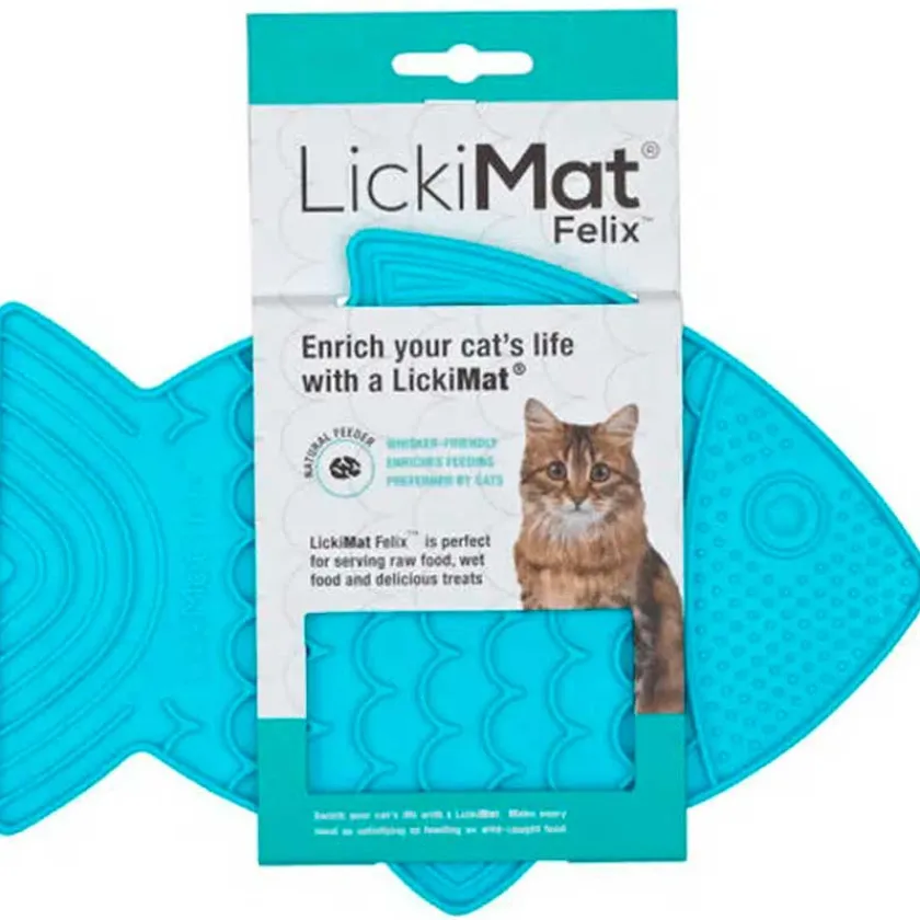 Lickimat Comederos Y Fuentes De Agua^Felix para gatos Turquesa
