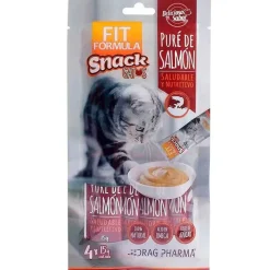 Fit Formula Húmedos^Snack para Gatos Pure de Salmón 60gr Pack 6 Sobres