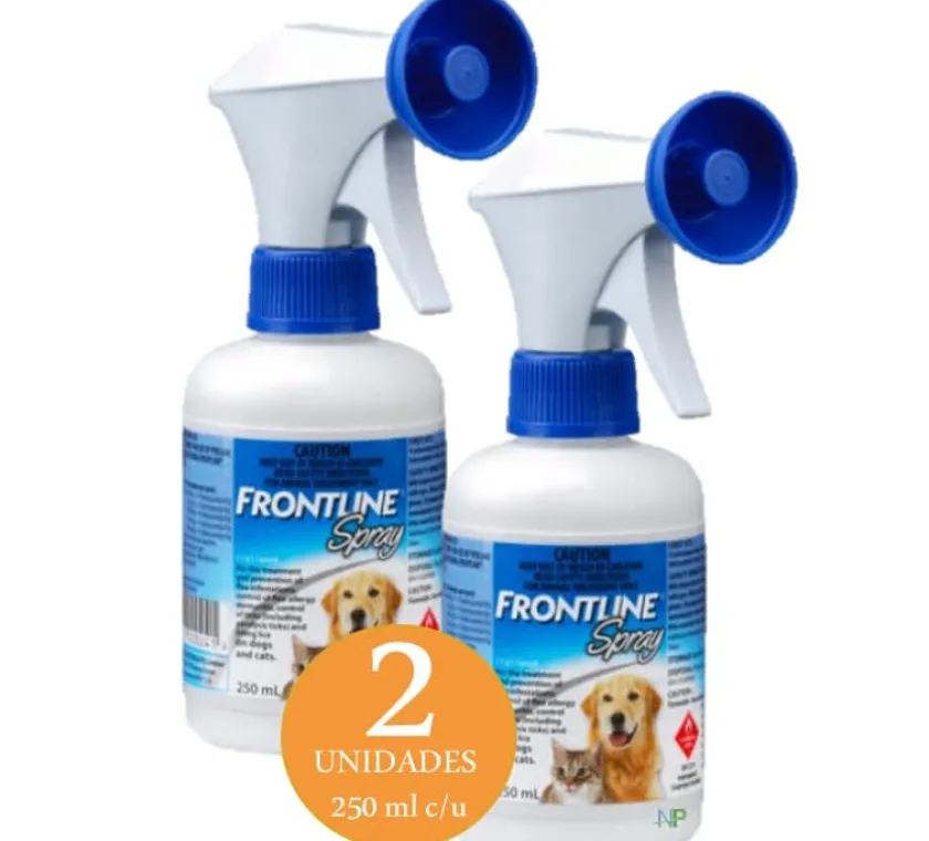 Frontline Antipulgas Y Garrapatas^Spray Antipulgas Perros y Gatos 250ml x 2 unidades