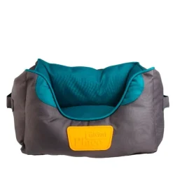 Gigwi Camas^PLACE CAMA CUADRADA GRIS/VERDE MEDIUM 55x45x23 cm
