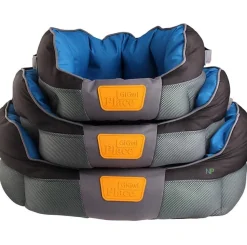 Gigwi Camas^PLACE CAMA REDONDA GRIS/AZUL MEDIUM 65x40x20 cm