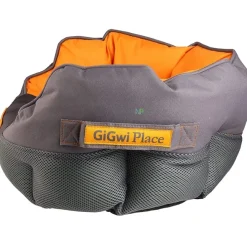 Gigwi Camas^PLACE CAMA REDONDA GRIS/NARANJO MEDIUM 65x40x20 cm