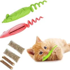 Gigwi Hierba Gatera | Juguetes^Raton con Catnip Para cuidado dental Verde