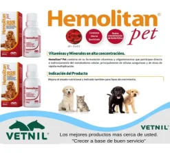 Vetnil Vitaminas Y Suplementos^Hemolitan Pet Suplemento Mineral Vitamínico 30ml