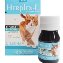 Drag Pharma Vitaminas Y Suplementos^Herplex - L Lisina para gatos 30 ml.