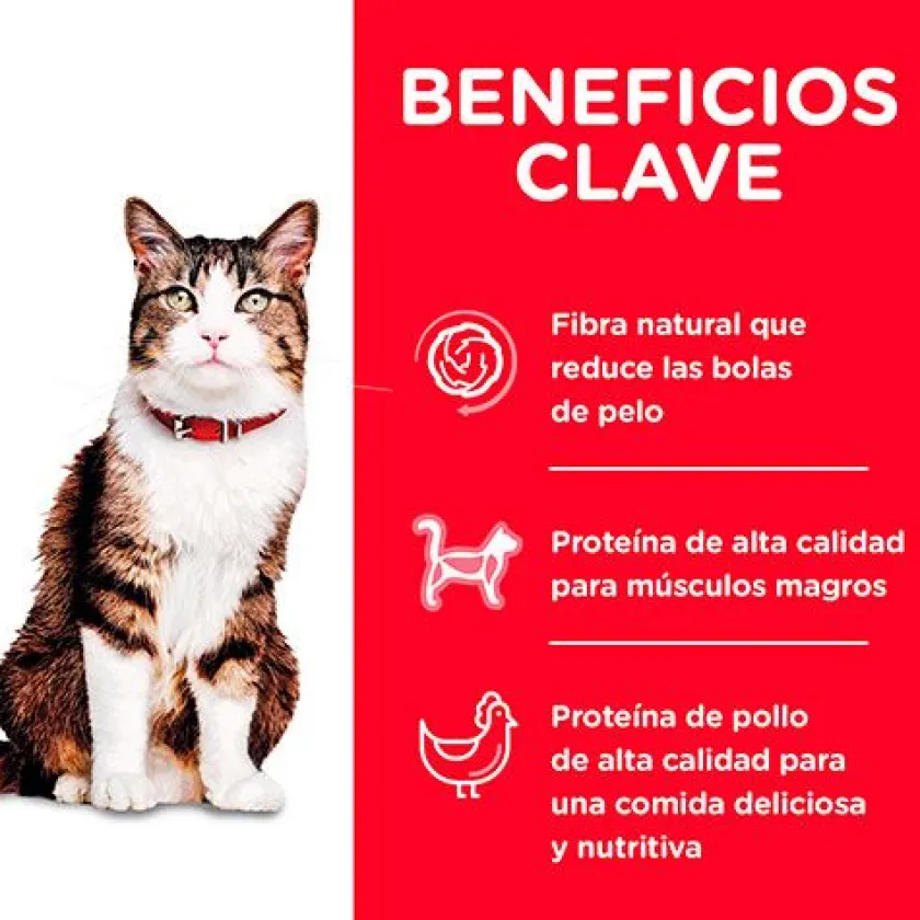 Hills Adultos (1 A 7 Años)^Cat Adult Hairball Control 1.58kg